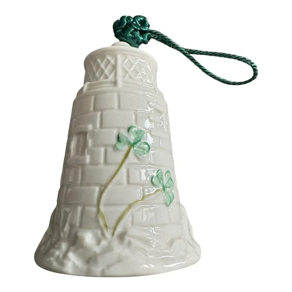 NWB Vintage Irish BelleeK Porcelain Christmas ornaments bundle of 7 pieces